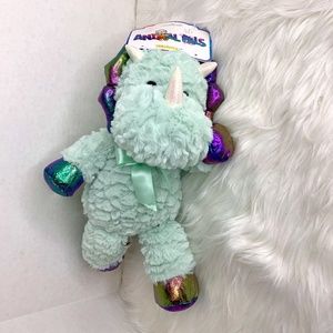 New Animal Pals Kellytoy Dino Triceratops Dinosaur Plush Stuffed Animal Toy Soft